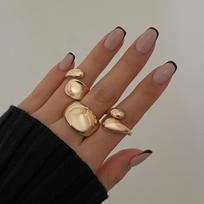 Wind Metal Smooth Water Droplet Hug Ring Female, Personality Design Sense Open Ring Rings