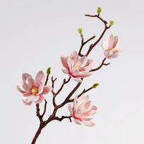 Didelė dirbtinė magnolijos gėlė Rankų darbo Realus prisilietimas Imitacija Didelė magnolija Realistiška prabangi dirbtinė magnolijos šaka Sodo dekoras rožinė