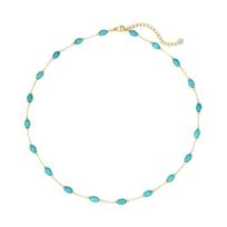 Bohemian Turquoise Beaded Chokers Necklace 14K Gold Plated Stainless Steel Jewelry For Women Summer Beach Accessory