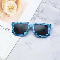 Trendy Party Disco Mosaic Goggles Halloween Cosplay Funny Pixelated Mosaic Eyeglasses Novel Decorative Sunglasses for Adults Teens
