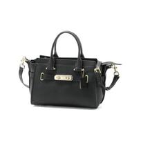 Coach Swagger Odinė Rankinė su Užtrauktuku Didelė Moteriška Rankinė Juoda 34408-LIBLK Basic Set (Bag+Dust Bag)