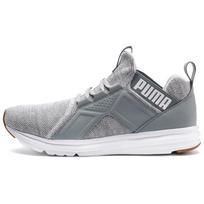 PUMA Enzo Knit Low-top Running Shoes Grey/White Men's 191635-06 EU 40.5