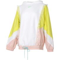 (WMNS) Nike Sportswear New Year Contrast Color Stitching Lace Fleece Lined Stay Warm Pullover Hoodie White Women's DH1371-107 L