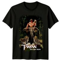Tarzanas beždžionžmogis (1981 m) Filmo plakato įkvėpti marškinėliai Retro 80-ųjų marškinėliai Unisex 3XL