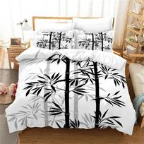 Japanese Style Mount Fuji Comforter Cover Red Cherry Blossoms Print Bedding Set Ink Painting Duvet Cover  For Adults Teens Girls 135x200cm
