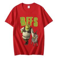 Shrek and Donkey BFFs Funny Meme Tshirt Unisex Women Clothing High Quality Fashion T Shirt Summer Casual Loose 100cotton Tshirts 4XL