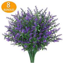 Uv Resistant Fake Lavender Plants For Vibrant Garden And Patio Ambiance violetinė