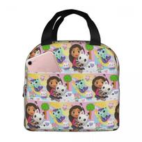 Gabbys Dollhouse Nordic Gabby Cat Pandy Paws Insulated Lunch Bag for Women Children Portable Food Boxes Thermal Lunch Box Tote One Size