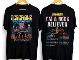 Scorpions Juosta Marškinėliai, Rock Believer Pasaulinės Ekskursijos 2023 Marškinėliai,Scorpions Ekskursija 3XL