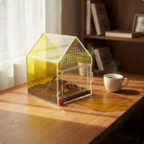 Jumping Arachnid Enclosure Breathable Design Acrylic Cage Easy Assembly HouseShaped