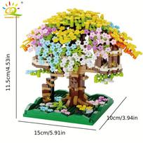 High-Quality Huiqibao Compact size Urban area High-Quality Colorful High-Quality Cherry High-Quality Blossom High-Quality Tree High-Quality House