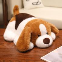 25/35/45CM Kawaii Lying Fat Dog Plush Toys Lovely Dog Plush Mat Stuffed Soft Animal Pillow for Birthday Gift Home Decor 25cm ruda
