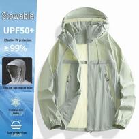 Little Forest Unisex Anti-UV Ice Silk Sun Protection Jacket for Summer Outdoors 3XL