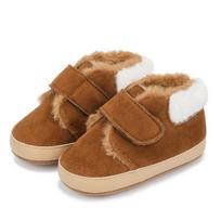 Velvet-Soft Velcro Baby Boy Shoes 0-1 Year, Winter Casual Toddler Footwear 11cm (0-6 Months)/54g ruda