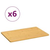 Vidaxl Talerze Śniadaniowe, 6 Szt., 35X23X0,8 Cm, Bambus