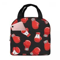 Red Boxing Gloves Insulated Lunch Bag for Women Children Portable Food Boxes Thermal Lunch Box Tote One Size
