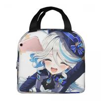Furina Genshin Impact Insulated Lunch Bag for Women Kids Portable Food Boxes Thermal Lunch Box Tote One Size