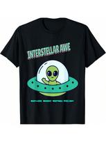 Interstellar Awe Cute Funny Alien Space Designs Present T-Shirt S įvairiaspalvis