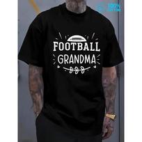 European Size Football Grandma Tee | Funny Graphic T-Shirt for Men, Elegantly Black, Crew Neck, Regular Fit, Short Sleeves | Casual Wear, Lightweight S juoda