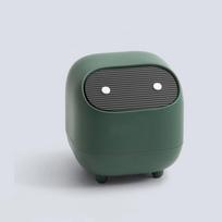 Mini Desktop Trash Can Double-Layer Press Type Waste Bin with Lid Compact Design for Home Office Use Small Size Trash Container žalia