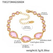 Qiong Yao Translucent Waterdrop Crystal Bezel Bracelet Anklet - Elegant Socialite Jewelry