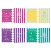4PCS Mahjong Shuffling Cards with Wavy Edge Striped Design Mahjong Accessories for Beginners and Family Game Use one size