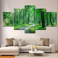 Plitvicų ežerų nacionalinis parkas Peizažas 5 vnt. Sienų meno spaudas Drobės plakatas Paveikslai Namų dekoras Svetainės dekoracija 20x35cm*2  20x45cm*2  20x55cm*1