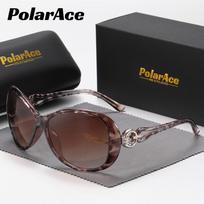 PolarAce Unisex Big Box Retro lauko kelionių akiniai nuo saulės, UV400 ruda
