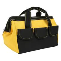 16in Tool Storage Bag Wide Mouth Heavy Duty Water Proof Portable Handheld Tool Tote Bag Yellow geltona