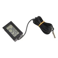 Vandeniui atsparus jutiklinis nuotolinis termometras LCD iki 110°C kabelis 2 M baterija