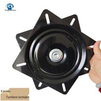 6 colių juodo ketaus kvadratinis besisukantis pagrindas baro kėdei ar stendui 160mm*2.0mm