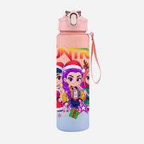 Christmas K-Pop Demon Hunters Printed 750Ml Water Bottle Large Capacity Drinking Cup Portable Children Outdoor Sports Water Cup Kid Gift