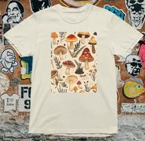Vintage Mushroom T Shirt – Cottagecore Aesthetic Fungi Tee Botanical Naturecore Unisex T-Shirt XXL