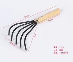 Stainless Steel Rake Agricultural Garden Loosening One Size juoda