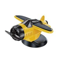 Yousheng Solar Car Air Freshener Car Dashboard Drifting Airplane Ornament Solar Rotating Aircraft Model Automobile Dashboard Accessories geltona