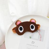 Animal Crossing miego kaukė akių uždangalas figūrėlė Tomas Nookas Timis Tomis Cosplay akių raištis mielas animacinis kelioninis akių raištis pliušiniai akių uždangalai 20x13cm black