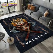 Odin Viking Symbol Valknut Nordic Valhalla Carpet Rug for Living Room Bedroom Home Sofa Decoration,Area Rug Non-slip Floor Mat 40x60cm( 15x23in )