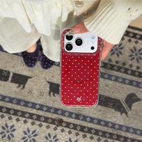 Polka Dot Heart Glitter Pony Magnetic iPhone 17/16 Pro Max/15/14 Girly Case iPhone 15 Pro