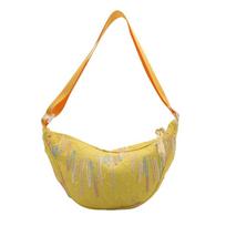 Fashion Nylon Crossbody Bags Solid Color Vintage Messenger Bag Colored Shoulder Strap Shoulder Bag Women geltona
