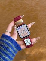 Teddy Dog Nylon Strap for Apple Watch Series 8, 9, S10, S11, and SE S10/S11 46mm, Compatible with 42mm/44mm/45mm/49mm