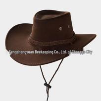 Men's Wide Brim Suede Western Cowboy Hat with Sun Protection for Outdoor and Riding Khaki (Woven Hat)