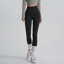 High waist nude yoga pants, belly lift hip Pilates, tight sports long pants, no embarrassment, quick drying S