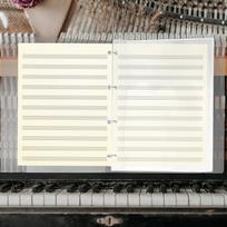 A4 Sheet Music Binder Transparent PP 4-Ring O-Ring Design Holds 30 Pages for Musicians Students Teachers Organize Protect China Mainland