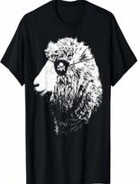 Pirate SHEEP Shirt With Eye Patch Skull Funny T-Shirt S įvairiaspalvis