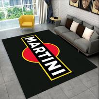 3D M-Martini Racing Car Logo Moto Carpet Rug for Home Living Room Bedroom Sofa Doormat Decor,kids Play Non-slip Floor Mat Gift 40x60cm