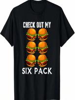 Check Out My Six Pack Burger Shirt Gym T-Shirt S įvairiaspalvis