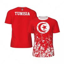 TUNISIJOS Vėliava 3D Spausdinimo Sportinis Greitai Džiūstantis Kvėpuojantis Vyriškas Marškinėliai Lauko Futbolo Džersis Komandos Gerbėjo Trumpomis Rankovėmis Vasaros Viršutinė Dalis Apranga XXS