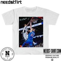 Stephon Castle Dunk Moment vs Thunder NBA Playoffs 2026 T-Shirt L