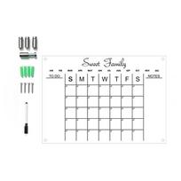 Reusable Acrylic Dry Erase Calendar Monthly Calendar Whiteboard Study Wall Weekly Planner Schedule Itinerary Note Board Supplies