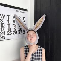 Plush Bunny Ears Hat with Long Floppy Ears Cute and Cozy Costume Accessory for Adults and Teens, Brown